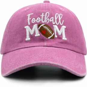 Football Mom Hat with Gift Box for Women, Funny Embroidered Football Baseball Cap for Mama