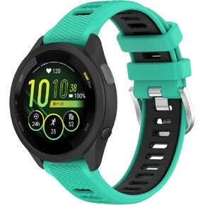 for Garmin Forerunner 265S / Forerunner 255S / Venu 2S / vivomove 3S/ Vivoactive 4S Bands 18mm Silicone Replacement Sport Strap Wrist Band for Men Women