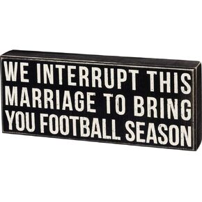 Primitives by Kathy Classic Box Sign, Football Season