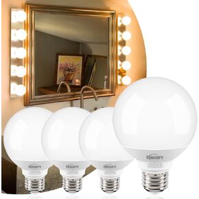 Honesorn 10 Pack G25 LED Globe Light Bulbs, 60 Watt Equivalent, 5000K Daylight Bathroom Light Bulbs E26 Base, Vanity Light Bulbs for Bathroom, Round Bulb Over Mirror, 120V CRI85+ 500LM Non-dimmable