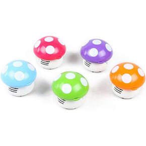 Milisten Vaccum Portable Tabletop Cleaner Lovely Car Sweeper Handheld Mushroom Stuff Mushrooms Figurine Mini Stuff Mini Crumb Mini Cute Sweeper Desk Cleaner Mushroom Vacuum Sweep The Table