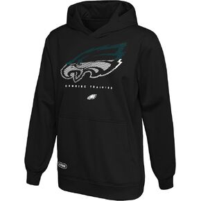 Outerstuff NFL Philadelphia Eagles Black Kids Youth 8-20 Official Licensed Touchdown Performance Primary Logo Pullover Hoodie