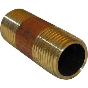LASCO 17-9449 1/2-Inch by 3-Inch Red Brass Pipe Nipple