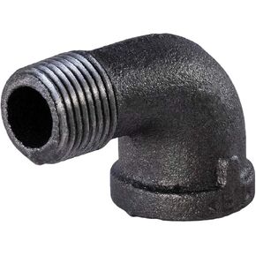 CNTO0038 3/8 in. 90 Degree Street Malleable Iron Fitting for High Pressures with Black Finish
