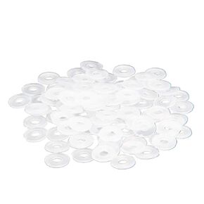 Bettomshin 50Pcs M4 Nylon Flat Washers,1/2"(13mm) OD 1/8"(4mm) ID 1/16"(1mm) Thickness Metric Sealing Spacer Gasket Ring for Faucet Pipe Water Hose Nut Valve Well-illuminated