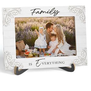 Family Picture Frame, Family Is Everything - Vintage Wooden Tabletop Photo Frame With Stand, Gifts For Family Mom Dad Grandma Grandpa, Family Gifts, Housewarming Gifts, B11