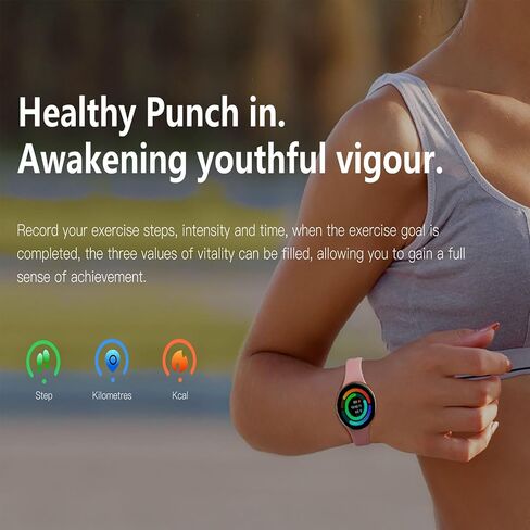 Mini Smartwatch for Women, 1.04'' AMOLED Fitness Tracker Watch with Heart Rate Monitor/Sleep Monitor, IP68 Waterproof 100+Sports Mode Activity Tracker, Necklace Smartwatch Support Android/iOS in Saudi Arabia
