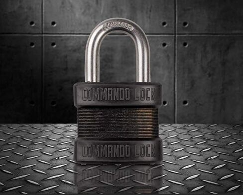 مجموعة قفل التعتيم بقفل كوماندوز من الفولاذ عالي الأمان - 4 عبوات - تقنية مضادة للالتقاط، مغلفة للتآكل العالي ومقاومة الطقس in Kuwait