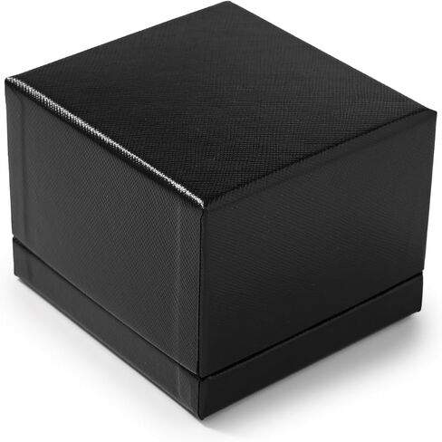 صندوق خواتم مزدوج من جلد البولي يوريثان صندوق مجوهرات من الألياف الدقيقة الداخلية لحامل خواتم الزوجين لحفلات الزفاف والاقتراح والخطوبة والذكرى السنوية in Kuwait