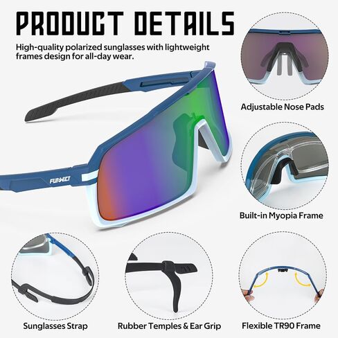 Baseball Sunglasses for Youth Adult Polarized Cycling Glasses TR90 Frame UV400 Sports Sunglasses for Baseball Cycling in Saudi Arabia