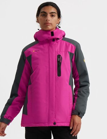 GEMYSE Women's Mountain Waterproof Ski Snow Jacket Warm Winter Windproof Rain Jacket Coat in Kuwait