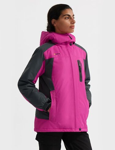 GEMYSE Women's Mountain Waterproof Ski Snow Jacket Warm Winter Windproof Rain Jacket Coat in Kuwait