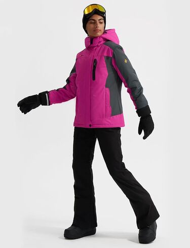 GEMYSE Women's Mountain Waterproof Ski Snow Jacket Warm Winter Windproof Rain Jacket Coat in Kuwait