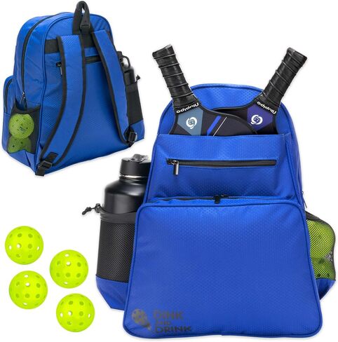 2-In-1 Pickleball Bag with Built-In Cooler - Pickle Ball Bag with Paddle Compartment, Ball Holder Pocket, Water Bottle Pocket & Mesh Sweat Pouch - Stylish Pickleball Backpack for Women & Men in Saudi Arabia