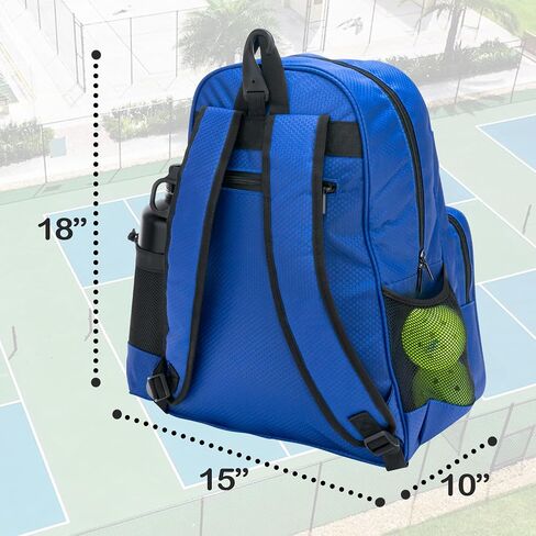 2-In-1 Pickleball Bag with Built-In Cooler - Pickle Ball Bag with Paddle Compartment, Ball Holder Pocket, Water Bottle Pocket & Mesh Sweat Pouch - Stylish Pickleball Backpack for Women & Men in Saudi Arabia