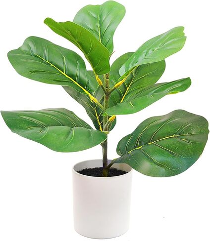 31" Tall Artificial Fiddle Leaf Fig Tree Faux Ficus Lyrata for Indoor Outdoor Office Home Shop Farmhouse Decor (31 inch) in Saudi Arabia