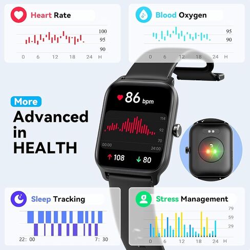Smart Watch for Women Men,Compatible with iPhone/Android [1.8" HD Screen][Alexa Built-in]Waterproof Fitness Tracker with Bluetooth 5.3(Answer/Make),Heart Rate Monitor 100+ Sports Fitness Watch in Saudi Arabia
