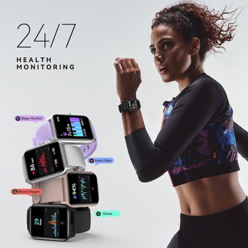 Smart Watch for Women Men,Compatible with iPhone/Android [1.8" HD Screen][Alexa Built-in]Waterproof Fitness Tracker with Bluetooth 5.3(Answer/Make),Heart Rate Monitor 100+ Sports Fitness Watch in Saudi Arabia