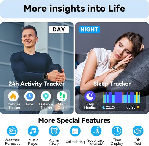 Smart Watch for Women Men,Compatible with iPhone/Android [1.8" HD Screen][Alexa Built-in]Waterproof Fitness Tracker with Bluetooth 5.3(Answer/Make),Heart Rate Monitor 100+ Sports Fitness Watch in Saudi Arabia