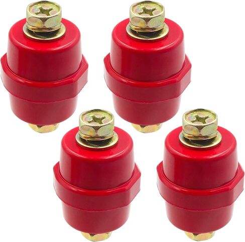 LBY 4pcs Busbar Insulator, SM-51 Polyester Insulated Junction Post with Screw(M8), High-Strength Cable Terminals, Resin(Red) in Saudi Arabia