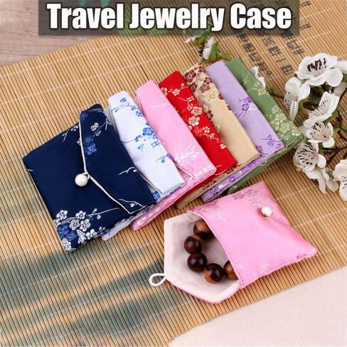 9 قطع حقائب مجوهرات بمقاس 3.9 × 4.7 بوصة، وحقائب مطرزة بالديباج in Kuwait