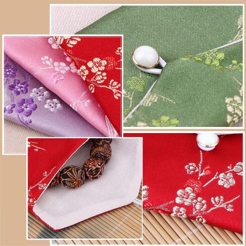 9 قطع حقائب مجوهرات بمقاس 3.9 × 4.7 بوصة، وحقائب مطرزة بالديباج in Kuwait