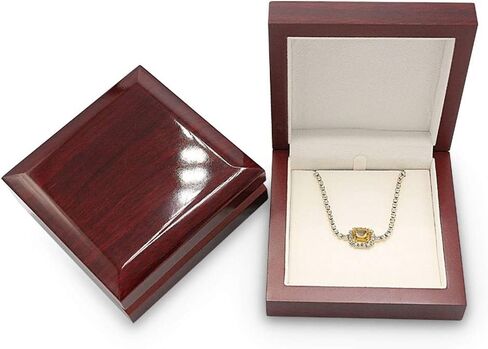 Best Balmy Jewelry Gift Box Case wooden Necklace Box Elegant Velvet Necklace Pendant Box Bracelet Box for Jewelry Display Wedding Engagment Valentine's Day in Saudi Arabia