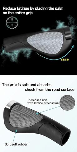 GORIX Bike Ergo Grips Bar End Cycle Lock On Handlebar Mountain Bicycle MTB(GX-D2(Global Edition)) in Kuwait
