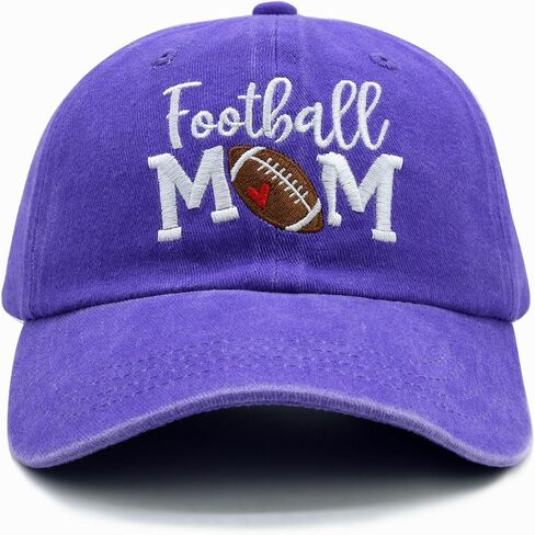 Football Mom Hat with Gift Box for Women, Funny Embroidered Football Baseball Cap for Mama in Saudi Arabia