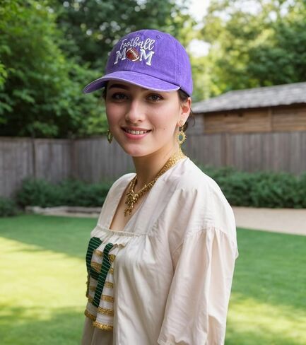 Football Mom Hat with Gift Box for Women, Funny Embroidered Football Baseball Cap for Mama in Saudi Arabia