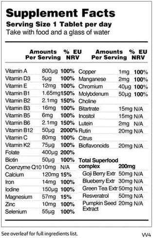 MultiVit Vegan Multivitamins W/26 Vitamin & Mineral Supplements – Vitamin Supplements for Metabolic, Brain Function & Immune Support – Multivitamin for Women, Men & Children in Saudi Arabia
