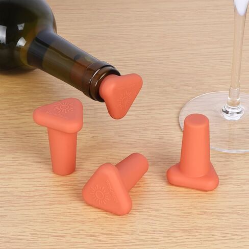 Wine Stoppers,Set of 4 Silicone Corks - Uncork,Heavy-Duty for all Bottles in Saudi Arabia