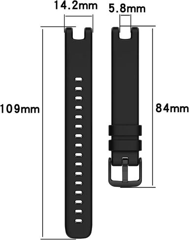 LOKEKE for Garmin Lily Replacement Wrist Band - Replacement Silicone Wrist Watch Band Strap For Garmin Lily with Tools(Silicone Black) in Saudi Arabia