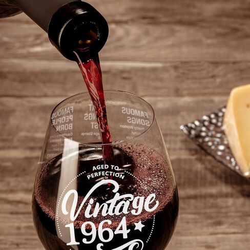 Greatingreat 1954 Old Time Information 70th Birthday Gifts for Women Men - 1954 Vintage 15 oz Stemless Wine Glass - 70 Year Old Birthday Party Decorations - Seventy Class Reunion Ideas in Saudi Arabia