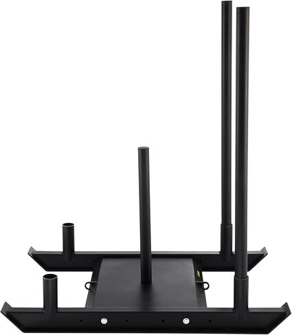 Weight Training Sled, Pull Push Power Sled with Handle, Fitness Strength Resistance Training, Steel Workout Equipment for Athletic Exercise & Speed Improvement, Fit for 1" & 2" Weight Plate in Kuwait