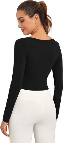 قمصان نسائية قصيرة الأكمام ورقبة واسعة وخفيفة الوزن للتمرين ومناسبة للخروج في صالة الألعاب الرياضية واليوجا in Kuwait