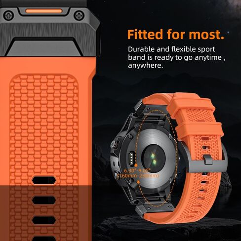 Special Forces Ultra Bands 26mm Designed for Garmin Fenix 5X/Fenix 6X/Fenix 7X Band,Quick Release Durable NBR Rubber Watch Band for Fenix 5X Plus/Fenix 3/Fenix 6X Pro/Descent in Kuwait
