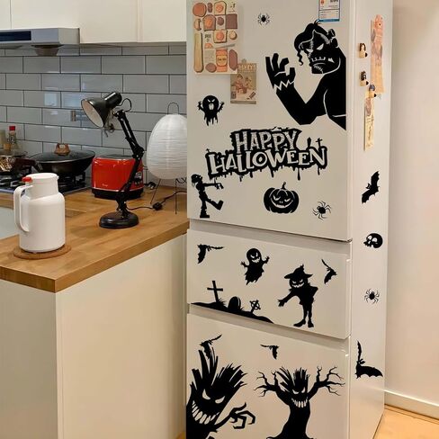 Halloween Window Clings, 9 Sheets Scary Bloody Handprint Footprint Window Stickers for Toilet BathroomDecorations, Window Decals for Halloween School Home Office Party Decorations in Saudi Arabia