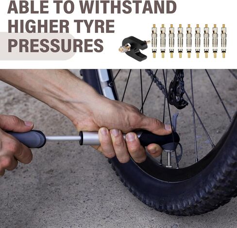 21 Pcs Narrow Valve Core Kit, Brass Bicycle Valve Cores with Removal Tool Caps Compatible with Presta Valve Stan’s Kenda, Regular Maintenance Tool for Tubeless Road MTB Bike Tire in Saudi Arabia