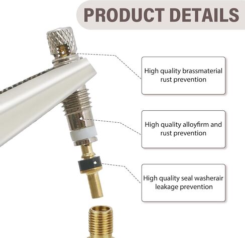 21 Pcs Narrow Valve Core Kit, Brass Bicycle Valve Cores with Removal Tool Caps Compatible with Presta Valve Stan’s Kenda, Regular Maintenance Tool for Tubeless Road MTB Bike Tire in Saudi Arabia