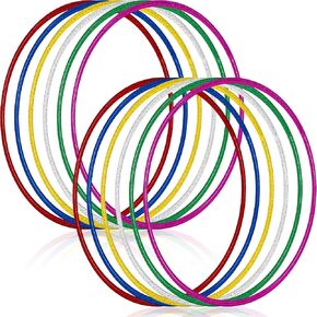 Syhood Glitter Plastic Exercise Hoop Fitness Circles Fitness Hoop Exercise Rings for Party, Game, Sports, Pilates, Exercise, Playing, Weight Loss Accessories