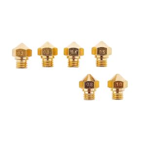 3D Printer M7 Thread MK10 Nozzles for 1.75MM or 3MM Filament .2mm .3mm .4mm .5mm .8mm 1.0mm (1 Each) Wanhao Dupicator D4/I3 Makerbot 2