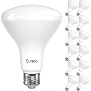 Sunco 12 Pack BR30 LED Bulbs, High Output 1200 Lumens, Indoor Flood Lights, 11W Equivalent 65W, 5000K Daylight, E26 Base, Interior Dimmable Recessed Can Light Bulbs