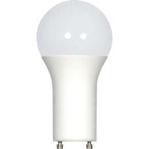 Satco S29840 Dimmable LED A19 Light Bulb, GU24 Base, 9.8W/120V 60W-Equivalent, 2700K/800 Lumens, Frosted White
