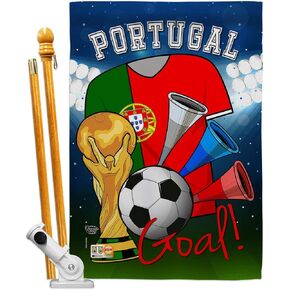 أعلام كأس العالم البرتغال، لافتة برتغالية، غرفة جدار الفن، أقطاب العلم للمنزل الخارجي، فناء، شرفة، حديقة، حامل نسيج، لافتات ساحة، هدايا FIFA، كأس مشجعي الرياضة، لعبة كرة القدم، كرة القدم، صنع في الولايات المتحدة الأمريكية