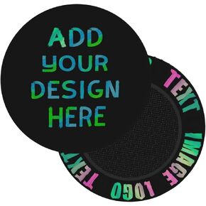 Custom Round Bar Chair Cushion Cover Add Your Personalized Text Photo Logo, Customize Washable Elastic Bar Stool Case for Home Hotel Round Chair Case No Custom