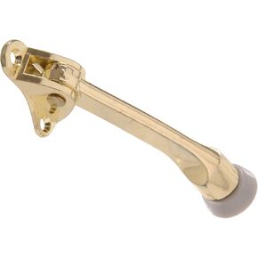 851332 4-Inch Kickdown Door Stop, Brass Finish