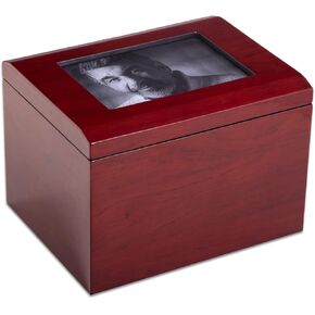 Deering Moments Solid Wood Cremation Urn with Picture Frame, up to 260lb