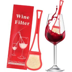 Wine filter Stick（8 pack,Red) - Effectively remove sulfite, histamine,All-Natural Purifier prevents red wine headaches, nausea, hangovers, and wine allergies.
