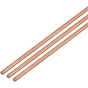 uxcell 3Pcs Copper Round Tube Pipe 6mm Outside Diameter x 4mm Inside Diameter 500mm Long